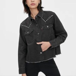 Levi's Black Denim Jacket with Studded Detail